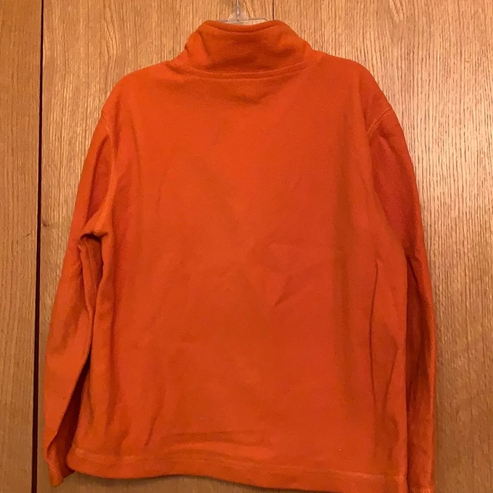 Arizona jeans pullover 1/2 zip fleece top shirt orange boy’s size 6 - 7 GUC